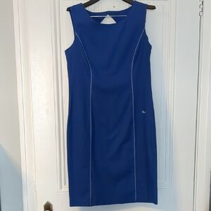 Elegant Blue Sleeveless Dress